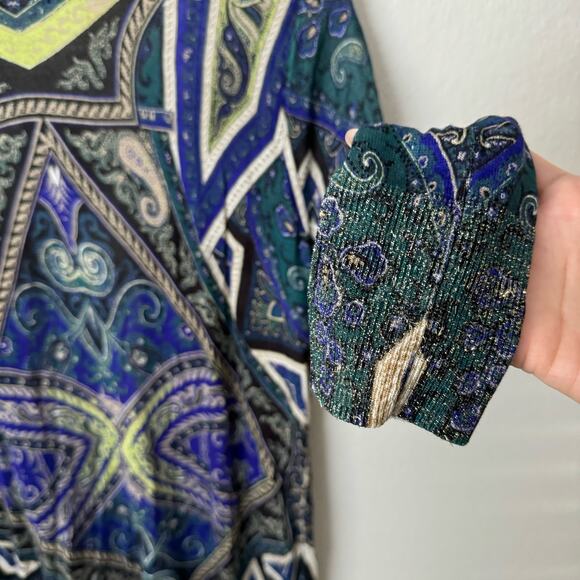 Vintage NWT Chicos Womens Multicolor Peyton Cardigan Mosaic Hippie Size Medium - Picture 8 of 9